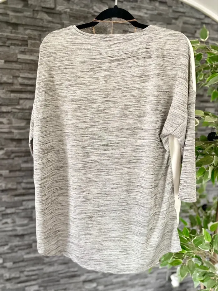 🩶🤍Sublime blouse fluide manches 3/4 M by Maiocci - Taille L🩶🤍 - photo numéro 7