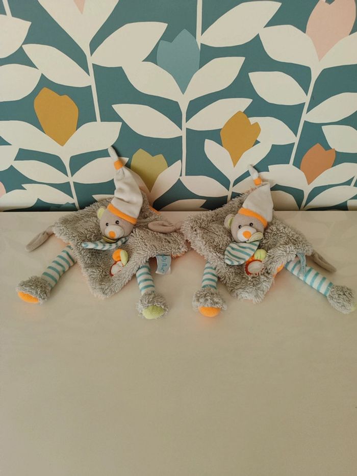 Doudou plat ours baby nat