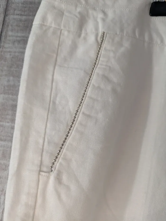 Pantalon en lin Neuf Camaïeu 44 - photo numéro 3