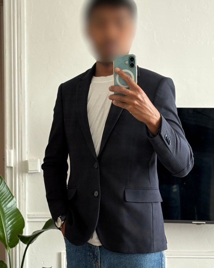 Veste blazer homme Cyrillus bleu marine taille M (46) - photo numéro 4