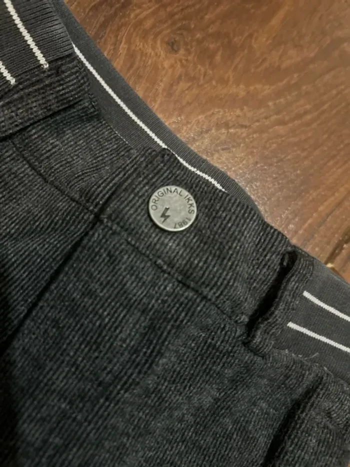 pantalon habillé garcon IKKS gris foncé chiné taille 3 ans - photo numéro 4