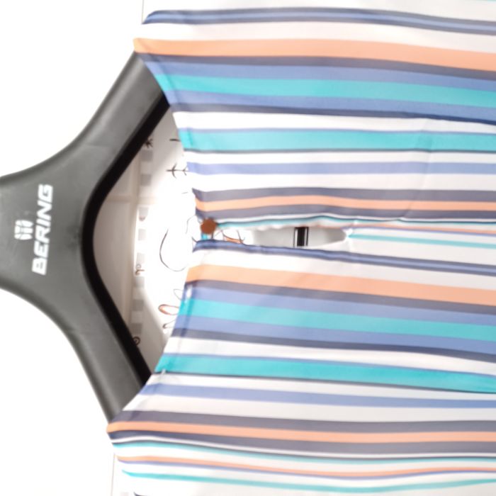 Robe rayée tons de bleu, blanc orangé taille 36 - photo numéro 5