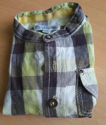 Chemise à carreaux vert 12mois