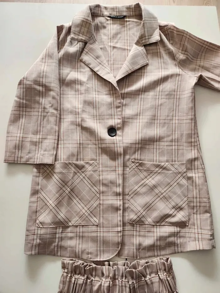 ensemble Blazer Short Shein Carreaux XS - photo numéro 2