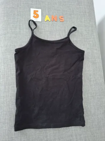 débardeur noir uni 5 ans