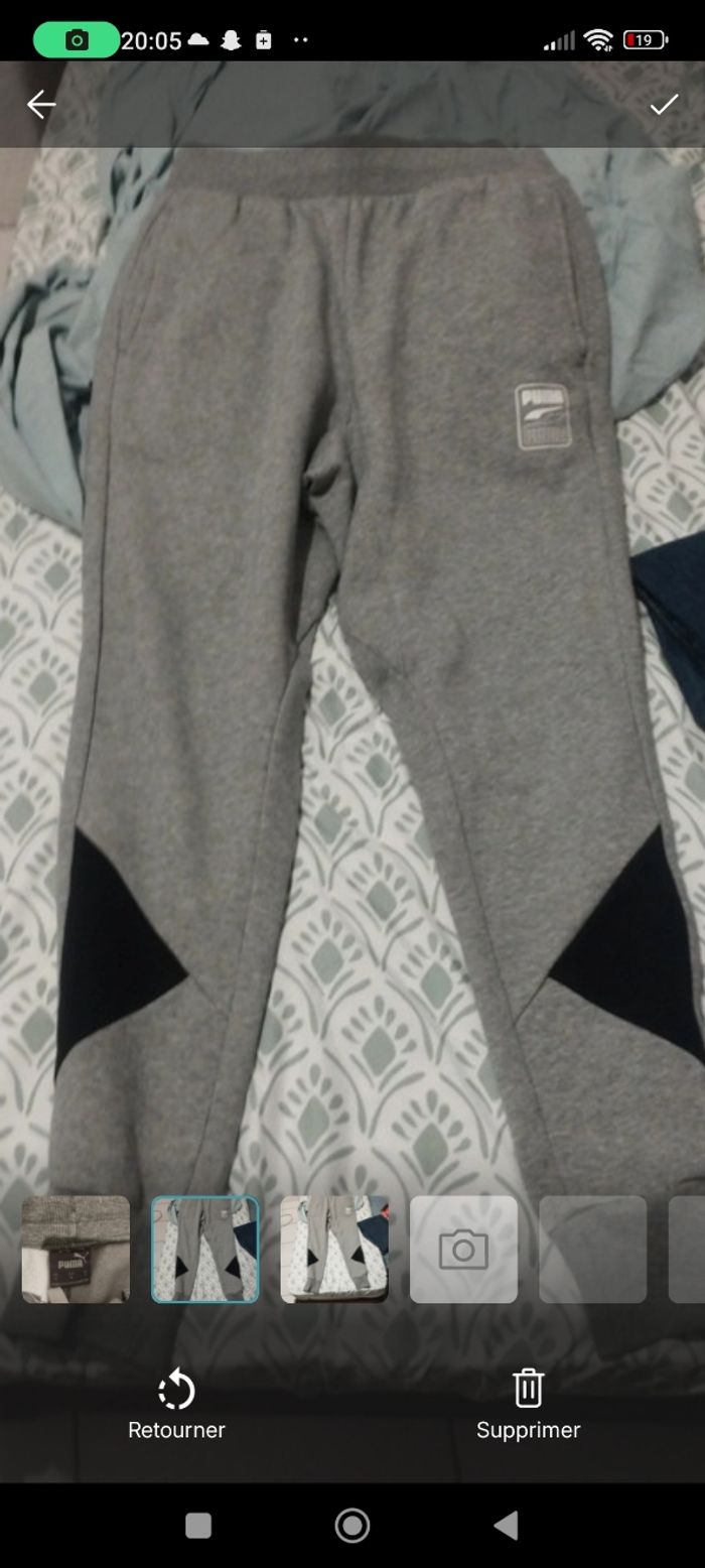 jogging bas  gris Puma