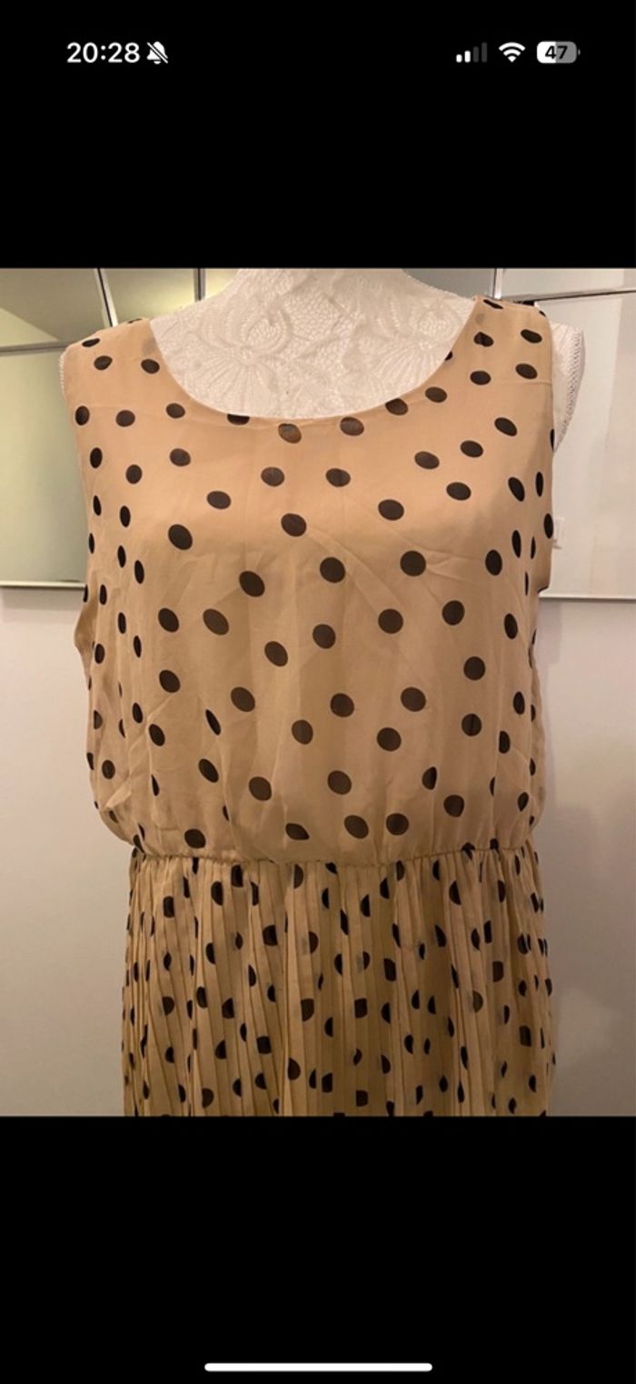 Robe à pois beige Taille 44 - photo numéro 3