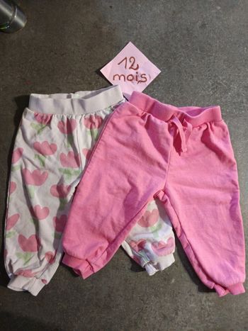 Lot pantalons jogging 12 mois 