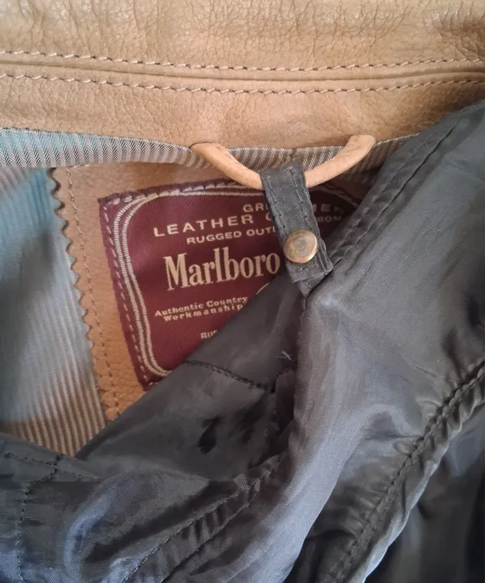 Veste en cuir Marlboro Classics taille L - photo numéro 5