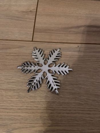 Deco de noël flocon argenté