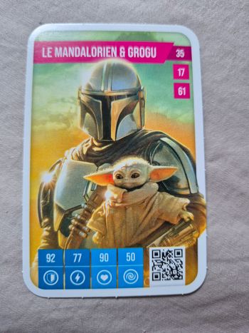 Carte Star Wars Auchan 2025 n° 35 Le Mandalorien & Grogu