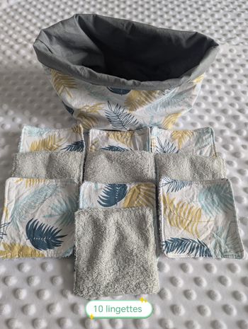 Panier et 10 lingettes lavables