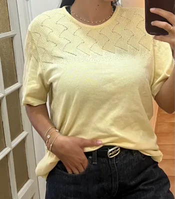 Haut vintage jaune - taille 50 ou M/L (oversize) - neuf