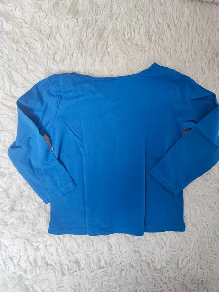 T-shirt manches longues bleu taille 5 ans - photo numéro 6