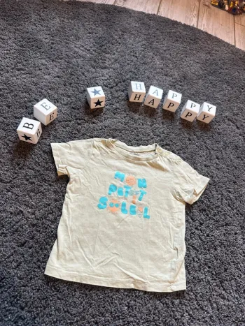 T-shirt fille jaune été soleil 36 mois Kimbaloo