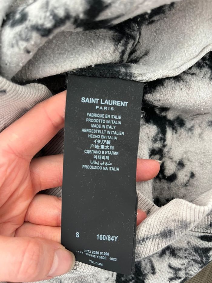 Sweat à capuche gris et noir Saint Laurent - photo numéro 7