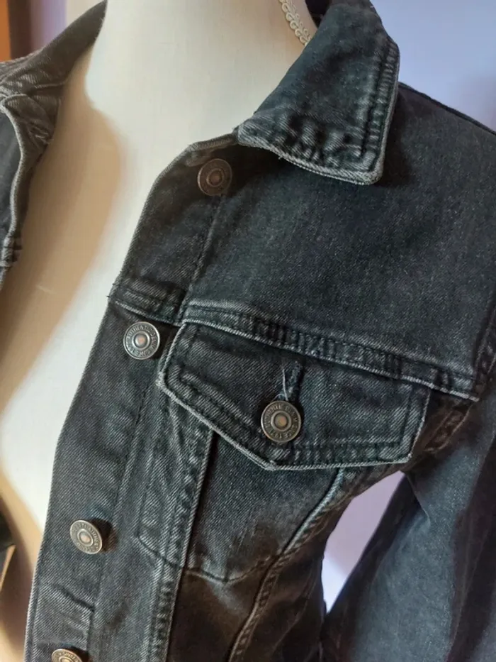 Veste en  jean noire - photo numéro 2