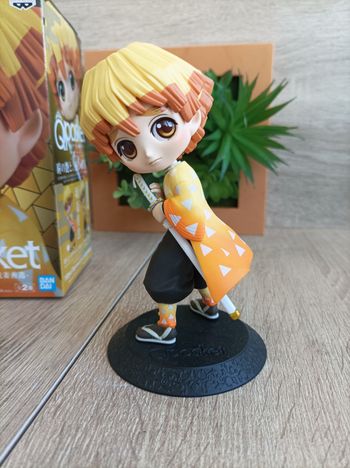 Figurine Zenitsu Agatsuma Demon Slayer Kimetsu no yaiba banpresto qposket Bandai 
