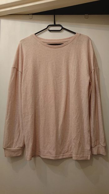Haut pyjama rose pale à manches longues