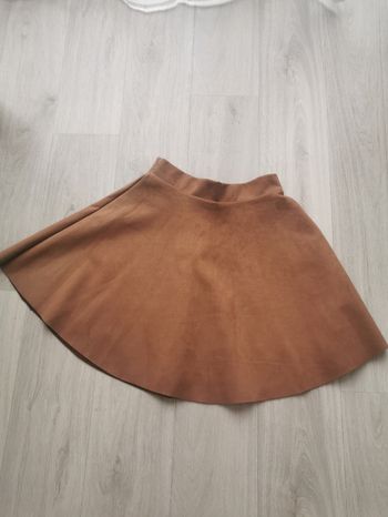 Jupe patineuse en daim  Camel- taille 36