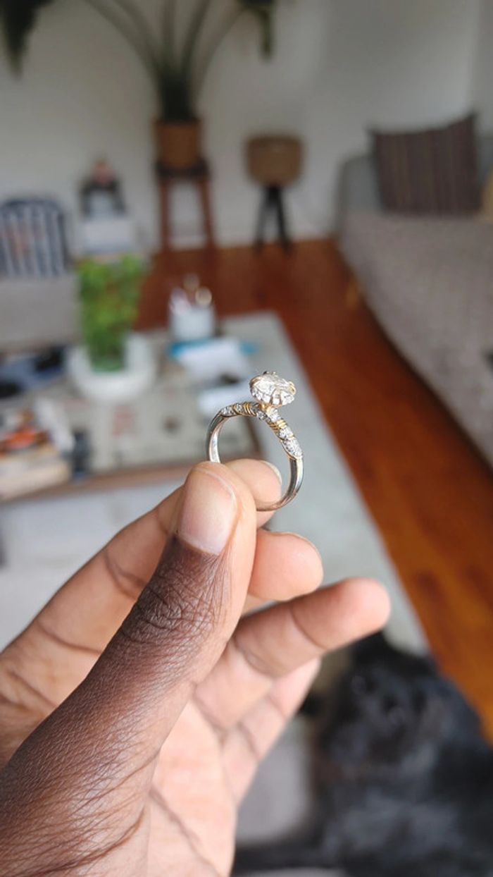 Magnifique bague solitaire en argent véritable 975 et moissanite 1 carat très très brillante - photo numéro 13