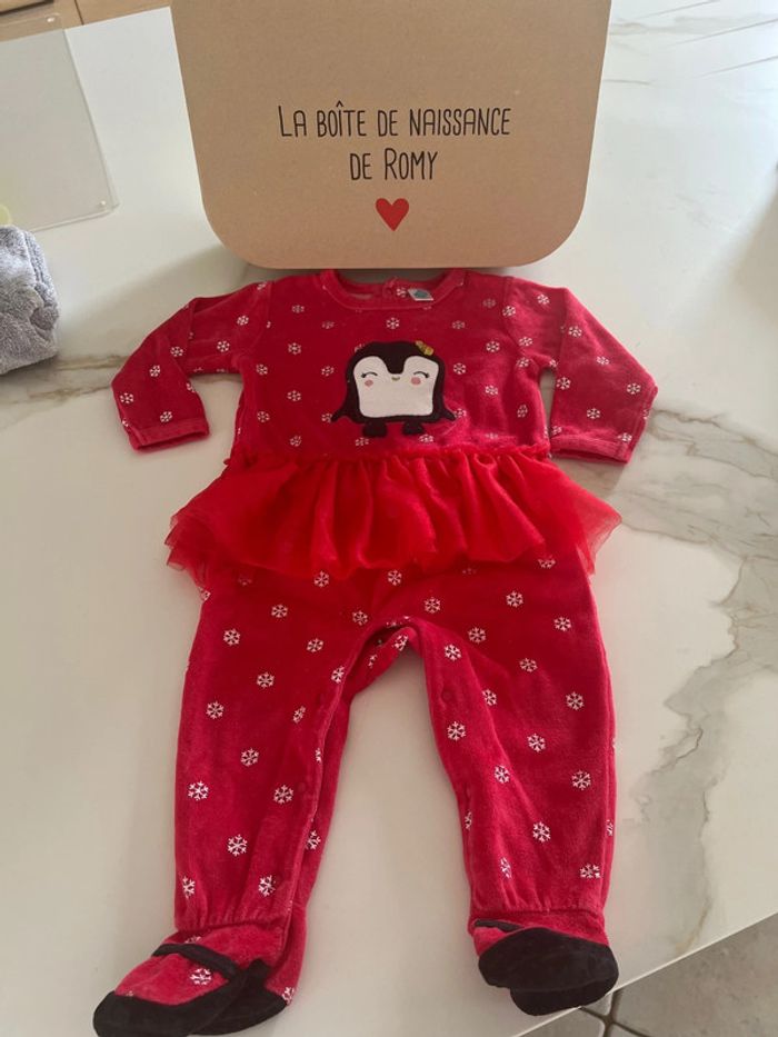 Pyjama Noël pingouin 18 mois Tex