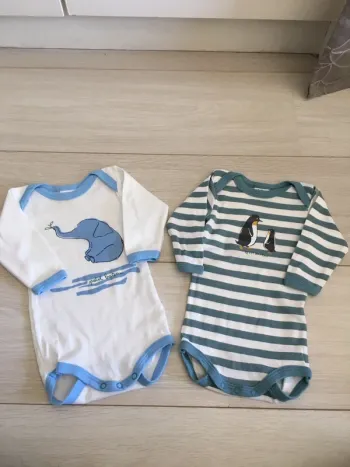 Lot 2 bodys manches longues 3 mois petit bateau