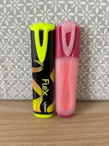 Pack de 2 Surligneurs Fluo "Flex / Glitter"
