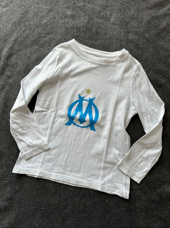 Haut blanc floqué OM