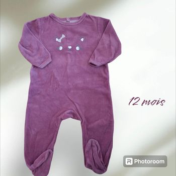 Pyjama violet 12 mois