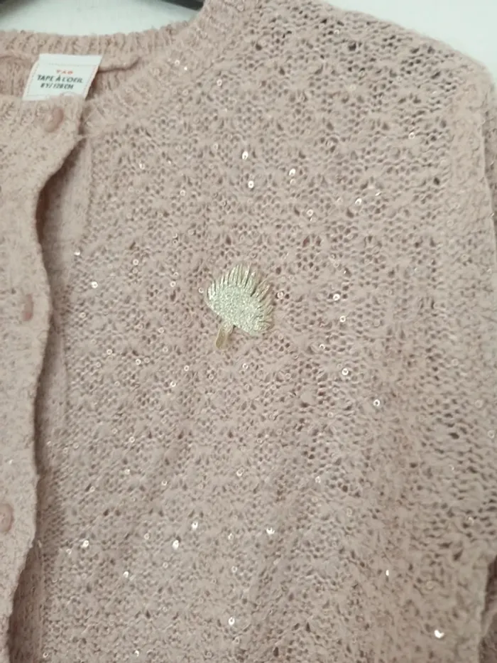 Gilet / cardigan à sequins fille w - photo numéro 2