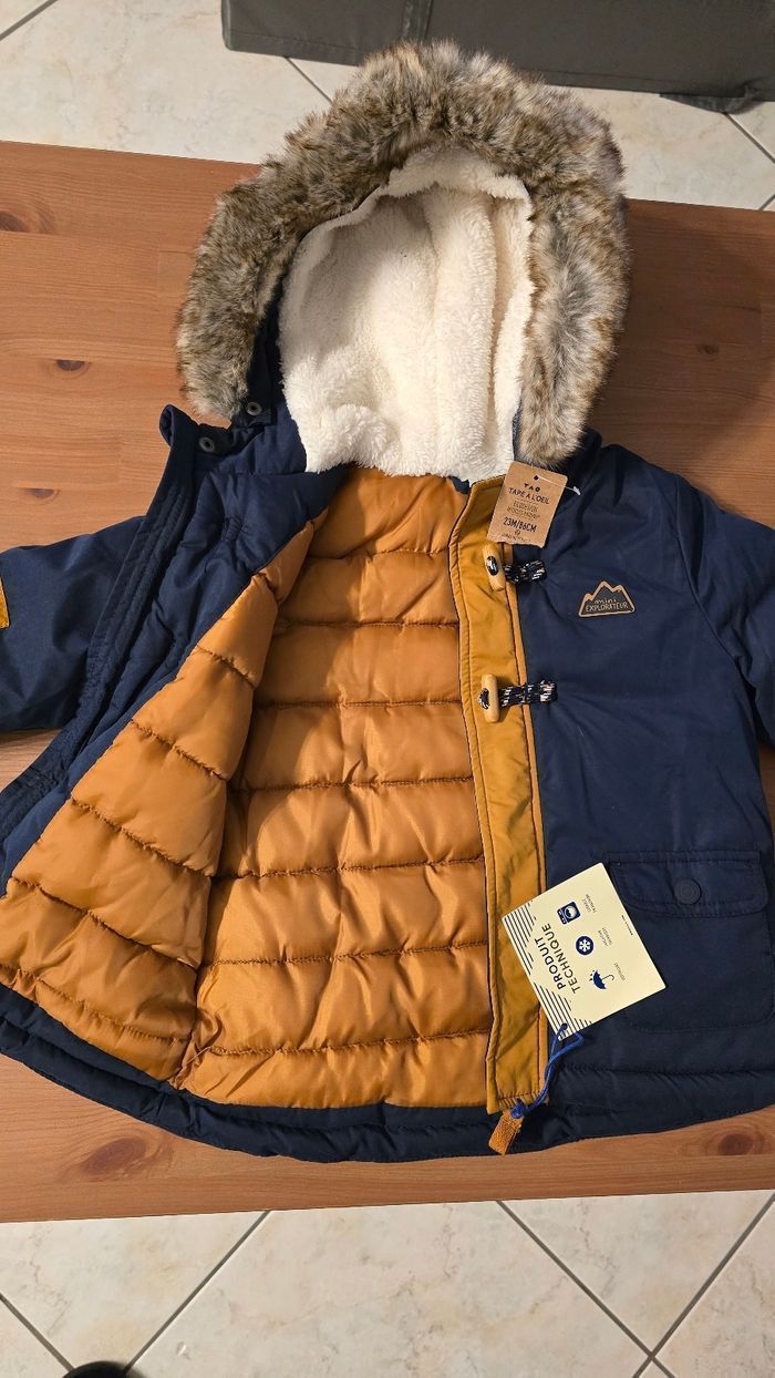 NEUF  (non porté)🏷 🥰🤩💙superbe parka chaud 23 mois garçon 💙😍🤩 - photo numéro 2