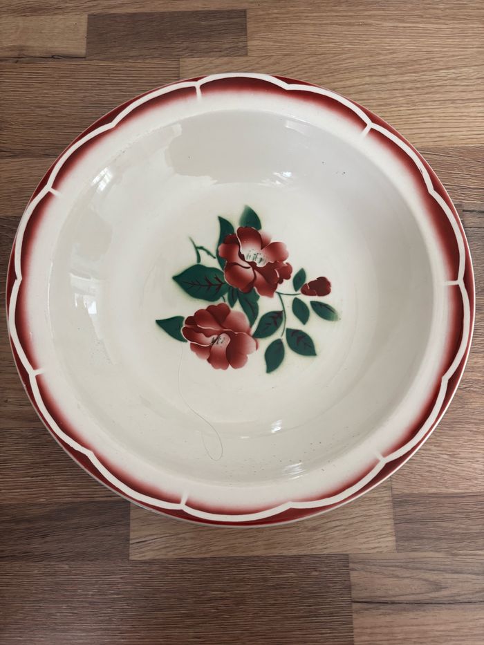 Vintage plat Eden Digoin Sarreguemines - photo numéro 3