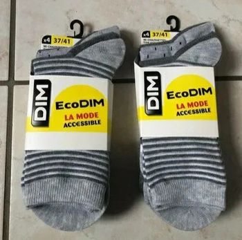 Lot de 8 paires mi-chaussettes Gris Moyen et Clair femme T37/41 neufs ds emballage