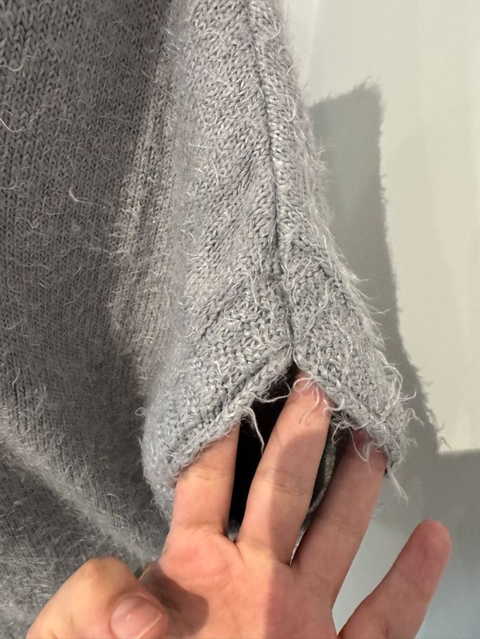 👚 Pull chauve souris gris- oversize - femme taille S - camaïeu - très bon état - photo numéro 4