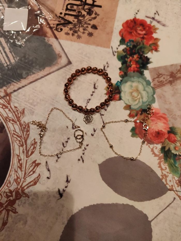 Ensemble 3 bracelets fantaisie - photo numéro 1