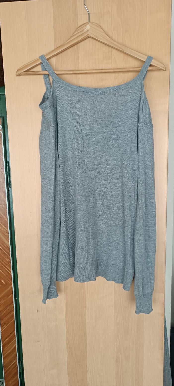Pull fin, épaules dénudées * Zara knit * m - photo numéro 3