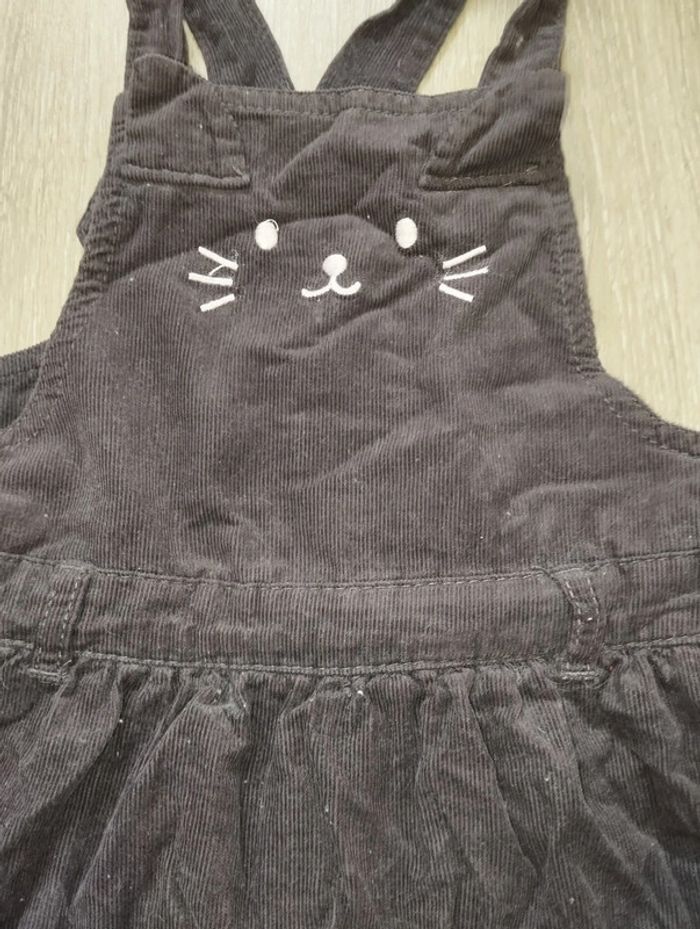 Robe mignonne velours chat violette automne 18 mois Gémo - photo numéro 3