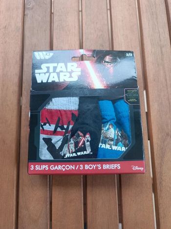 Slips x3 star wars taille 2-3ans