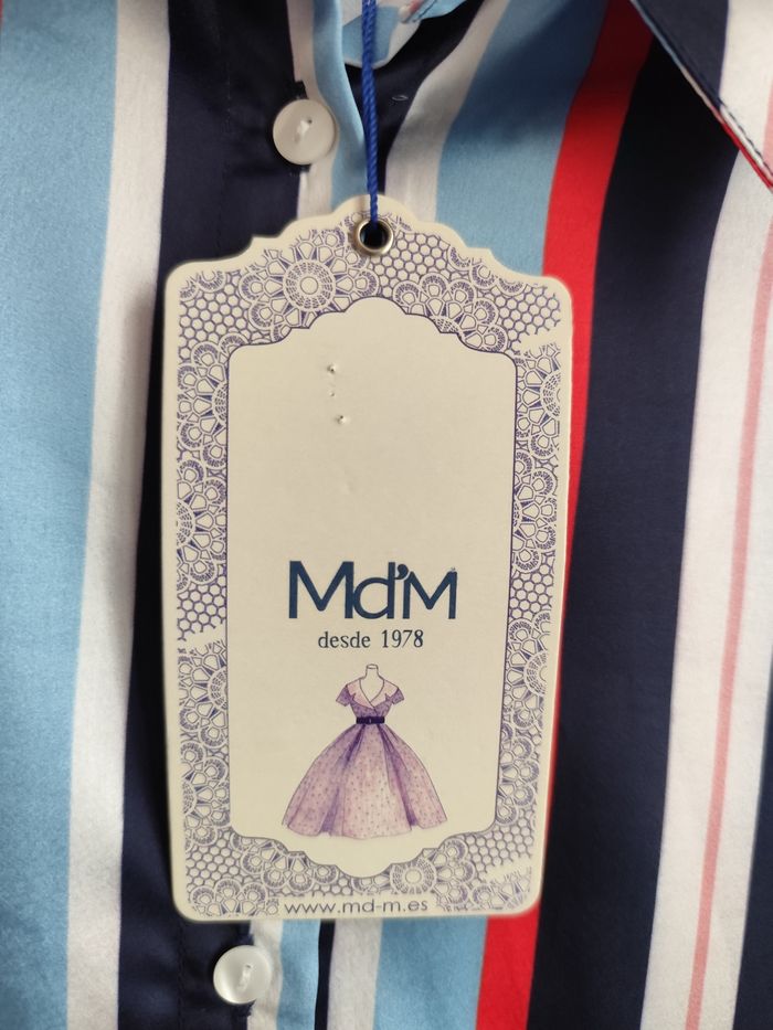 Chemisier à rayure en satin taille 38 - photo numéro 5