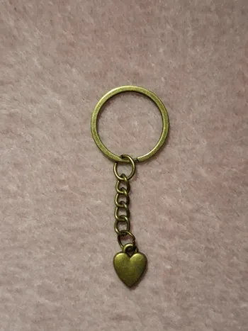 Porte-clés vintage cœur 💛 métal bronze