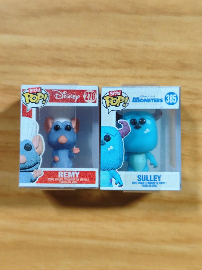 Lot De 2 Bitty Pop! Disney Pixar - Remy 270 et Sulley 385