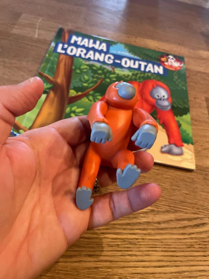 Livre collection Les animaux du zoo Mawa l’orang outan avec une figurine singe - photo numéro 5