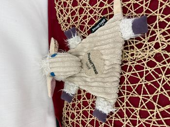 Mouton "Poilodos" DEGLINGOS doudou plat beige