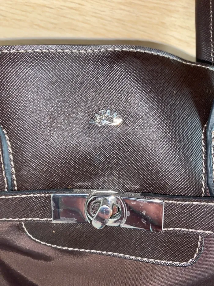 Sac à main marron katana fourre tout grand - photo numéro 7