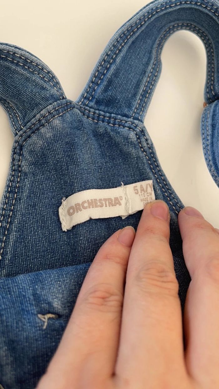 Salopette en jean avec ceinture 5 ans - photo numéro 4