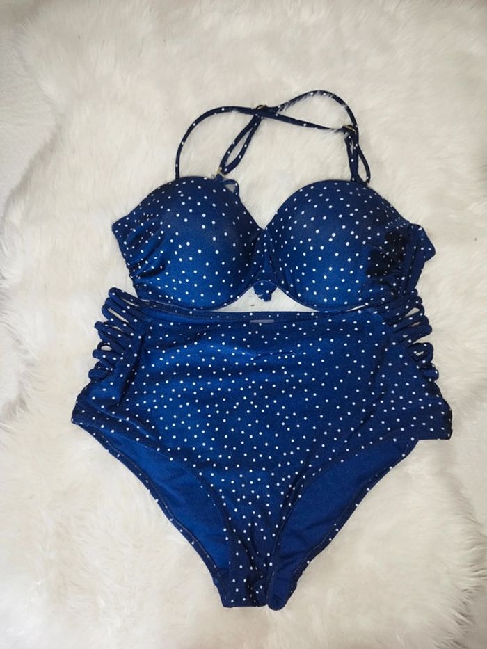 Maillot de bain petits pois 2 pièces - photo numéro 2