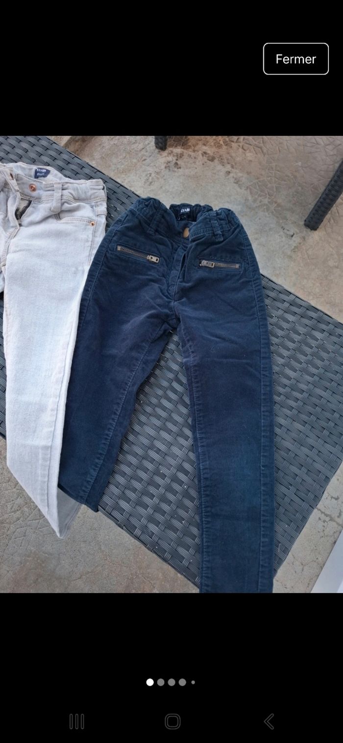 Lot 2 pantalons kiabi