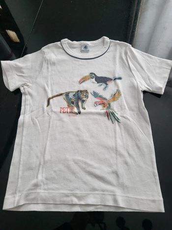 T shirt blanc petit bateau  8 ans