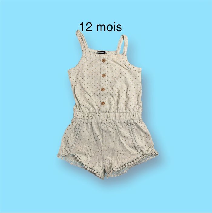 Kiabi Combinaison short turquoise Taille 12 mois